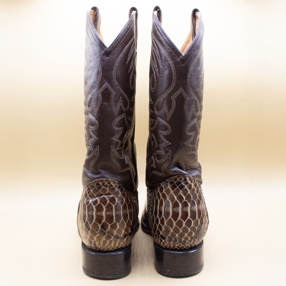 Jar Boots Imitation Snake Skin Western Mexican Boots Men's Size 9.5 - Picture 4 of 8